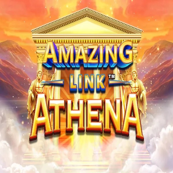 Amazing Link Athena slot logo by SpinPlay Games at Mega Riches Casino