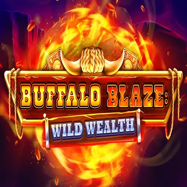 Buffalo Blaze Wild Wealth online game logo by OctoPlay on megariches-casino.uk