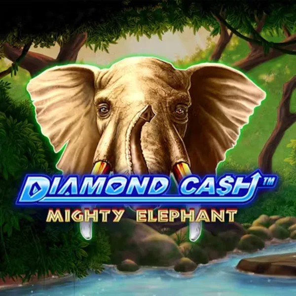Diamond Cash Mighty Elephant slot logo by Greentube at Mega Riches Casino